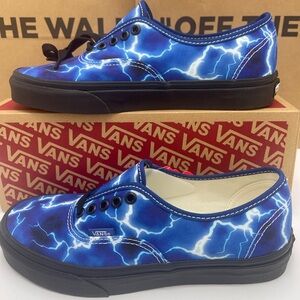 Vans WMNS Authentic (Lightning) Black/Blue Sneakers 
VN0A5H78QFT Electric Blue